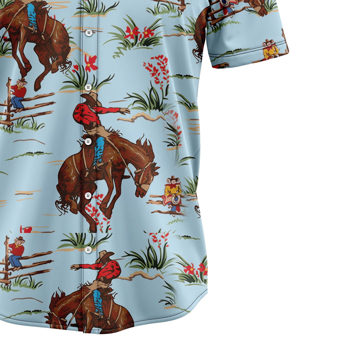Awesome Cowboy Hawaiian Shirt, Western Cowboy Shirt, Summer Button Down Shirt, Rodeo Gift for Men and Women