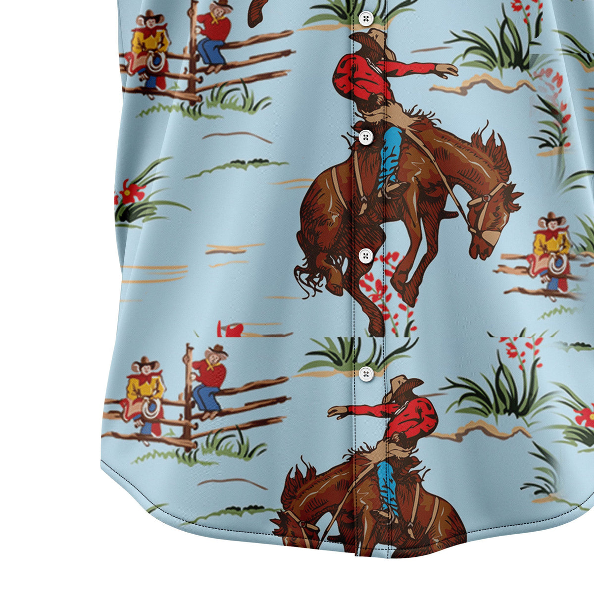 Awesome Cowboy Hawaiian Shirt, Western Cowboy Shirt, Summer Button Down Shirt, Rodeo Gift for Men and Women