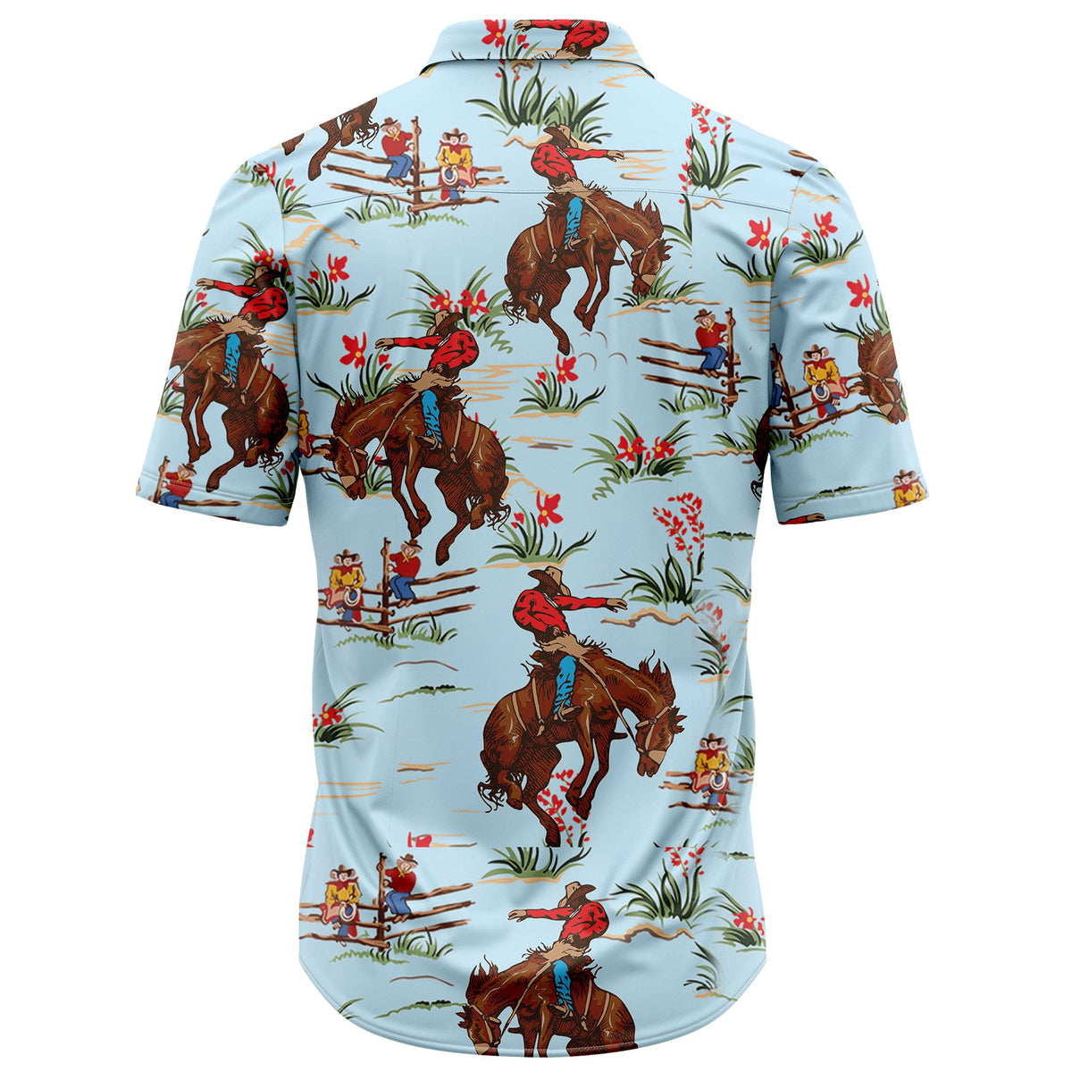 Awesome Cowboy Hawaiian Shirt, Western Cowboy Shirt, Summer Button Down Shirt, Rodeo Gift for Men and Women