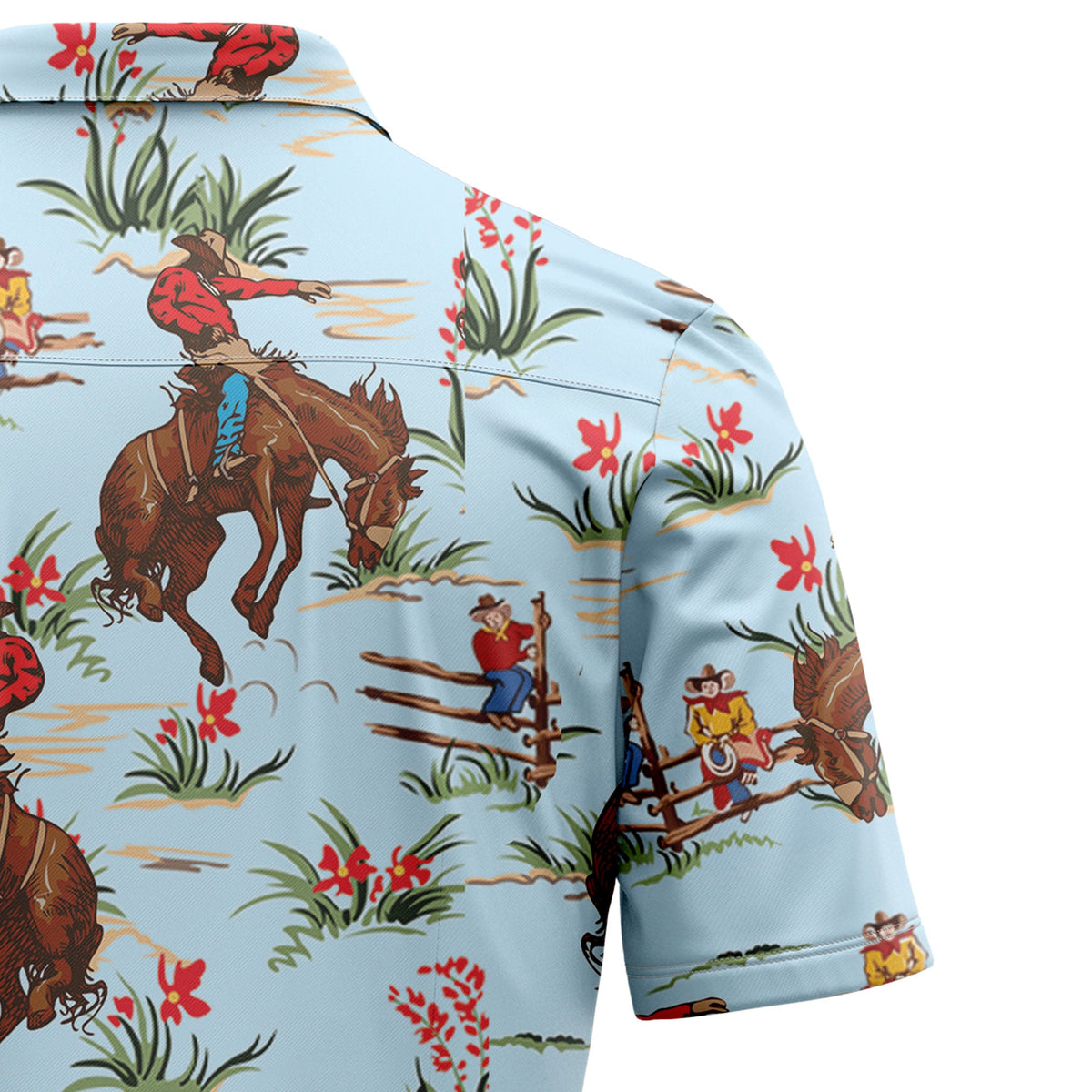Awesome Cowboy Hawaiian Shirt, Western Cowboy Shirt, Summer Button Down Shirt, Rodeo Gift for Men and Women