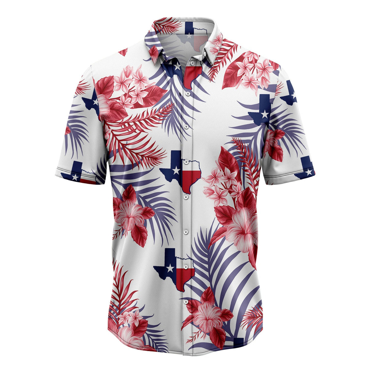 Lone Star Nation Texas Hawaiian Shirt, Texas Pride Shirt, Western Tropical Button Down, Summer Gift for Men Women