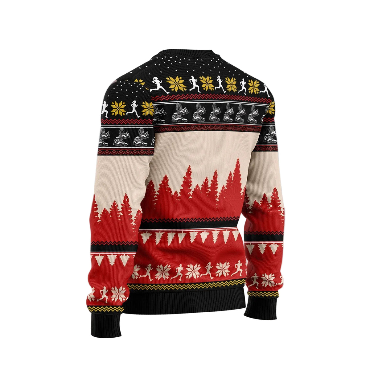 More Time for Running Ugly Christmas Sweater, Funny Runner Pullover for Fitness Fans, Fun Xmas Party Clothing