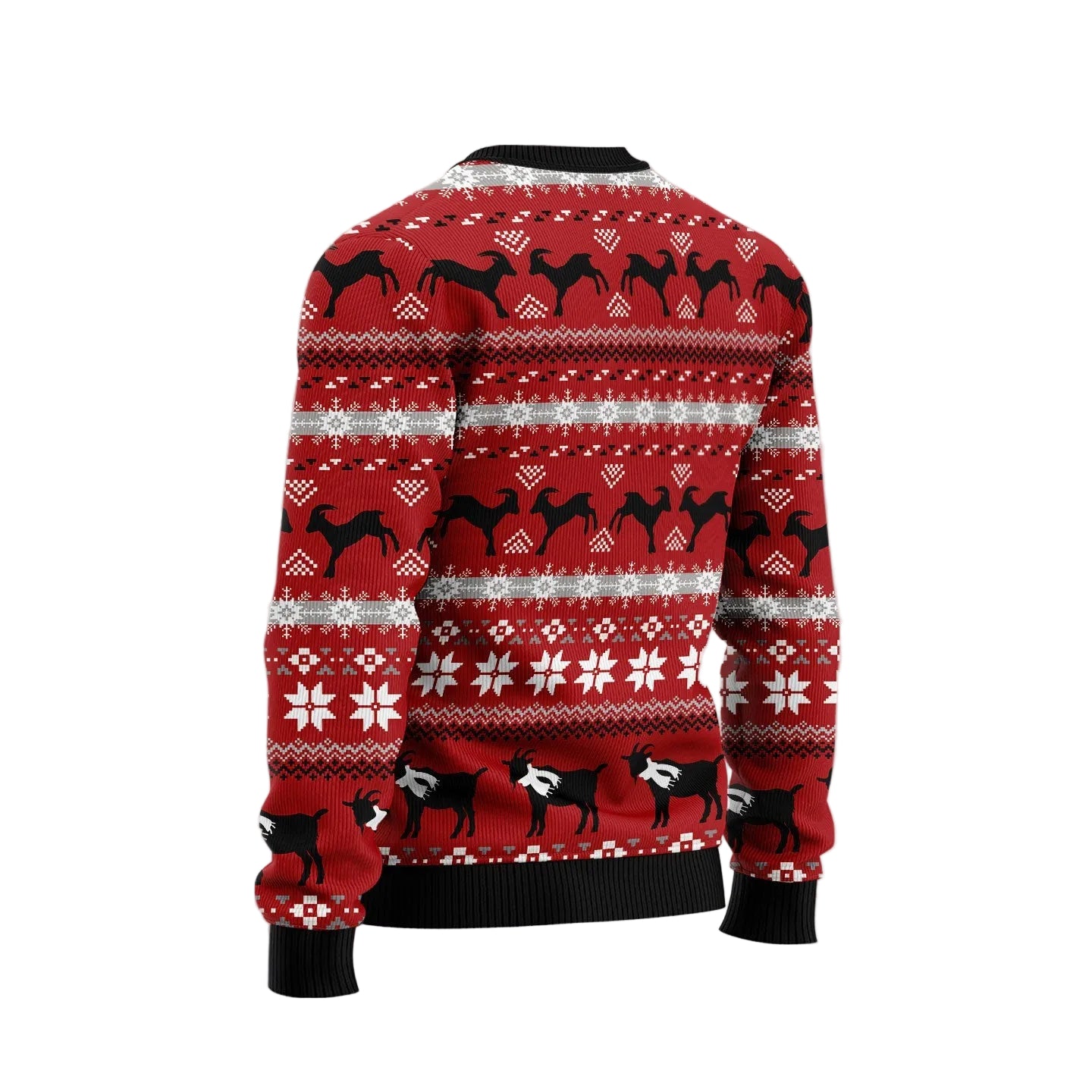 Santa Goat Ugly Christmas Sweater, Funny Farm Animal Pullover for Goat Owners, Christmas Party Outfit for Adults