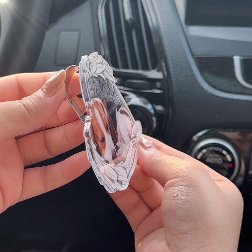 Custom Angel Wings Pet Memorial Car Visor Clip