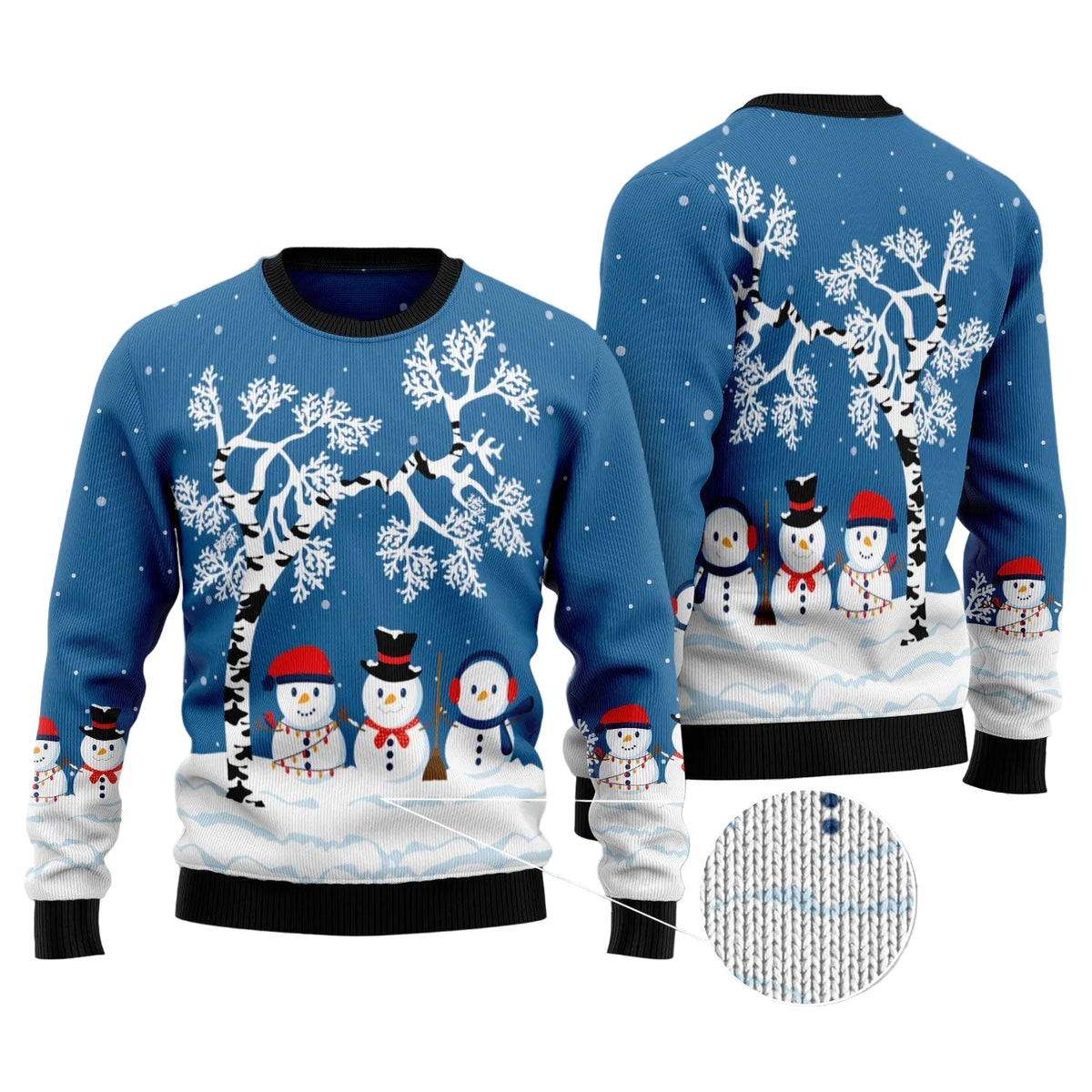 Beautiful Snowman Ugly Christmas Sweater, Unisex Xmas Party Outfit, Fun Holiday Gift for Snowman and Winter Fans