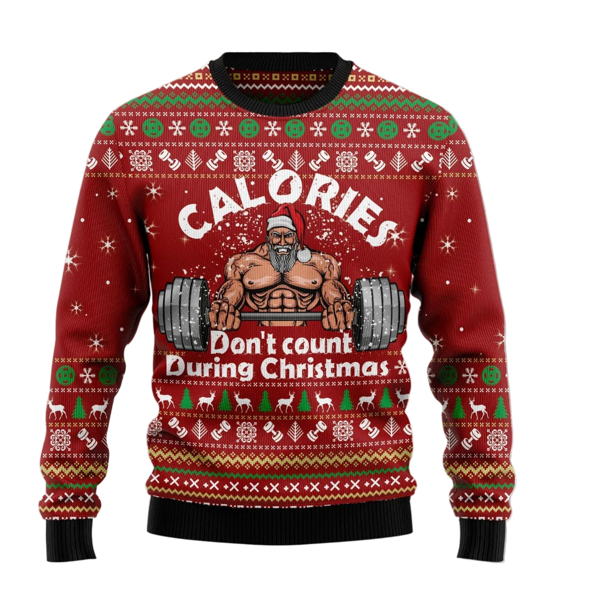 Calories Don't Count During Christmas Ugly Christmas Sweater, Foodie Holiday Humor Holiday Party Outfit and Xmas Gift