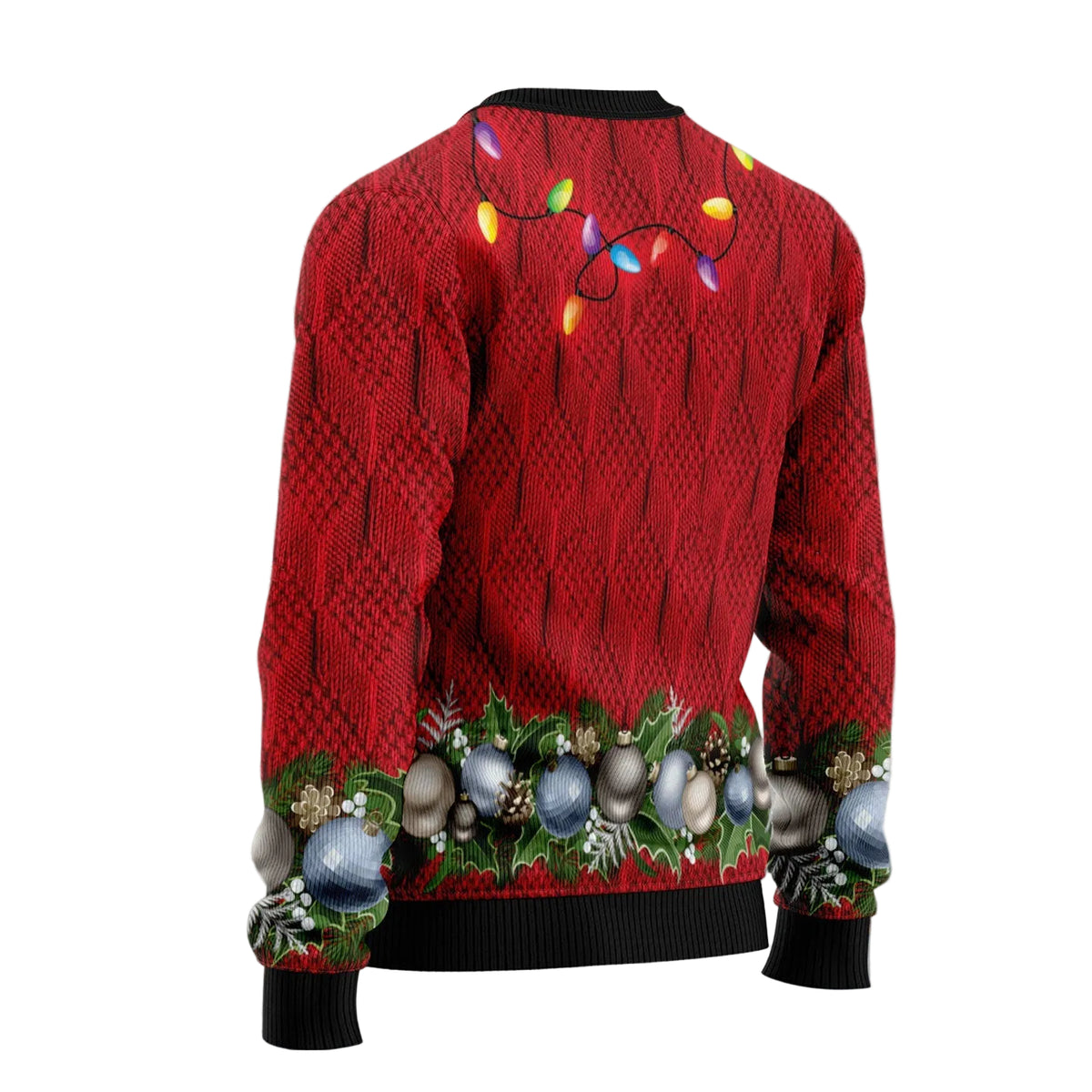Black Cat Christmas Beauty Ugly Christmas Sweater | Unisex Holiday Party Outfit | All-Over Print for Cat Lovers