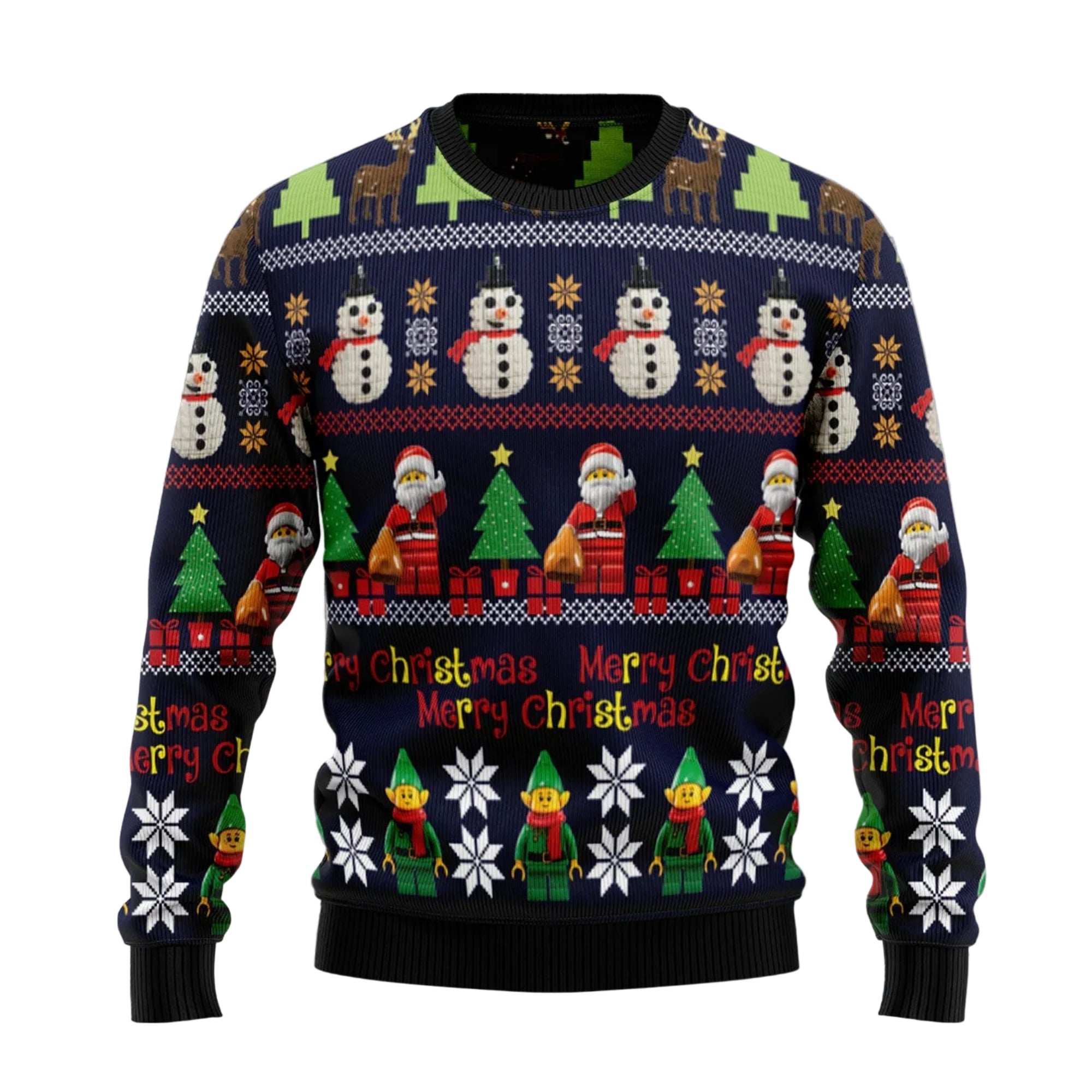 Building Brick Christmas Awesome Ugly Christmas Sweater for Men and Women, Holiday Gift for Building Brick Lovers