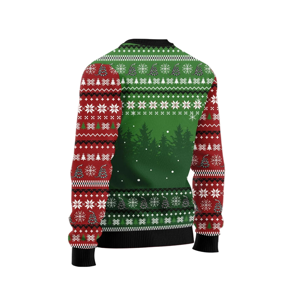 Don't Tread on Me Snake Ugly Christmas Sweater, Snake Graphic Pullover for Reptile Fans, Fun Xmas Party Clothing