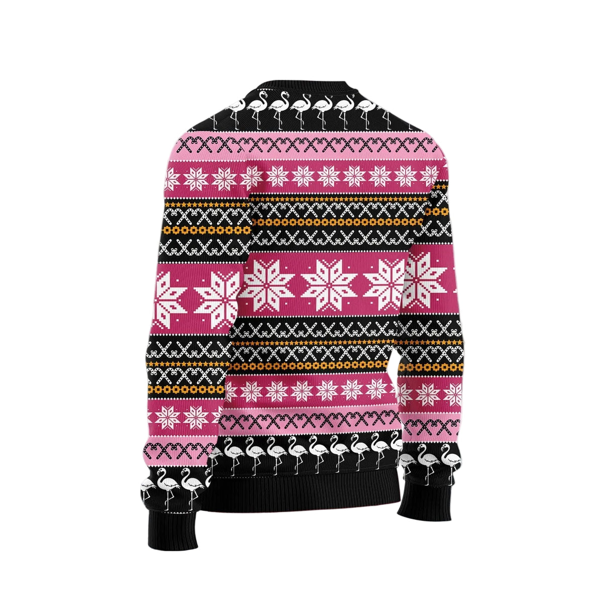 Drunk Christmas Flamingo Ugly Christmas Sweater, Funny Tropical Pullover for Flamingo Lovers, Fun Xmas Party Clothing