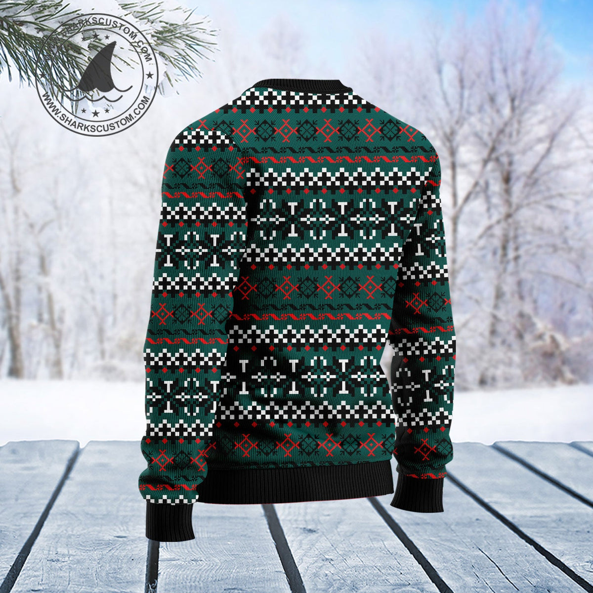 Black Cat Christmas Movie Ugly Christmas Sweater | Unisex Holiday Party Outfit | Holiday Gift and Party Apparel