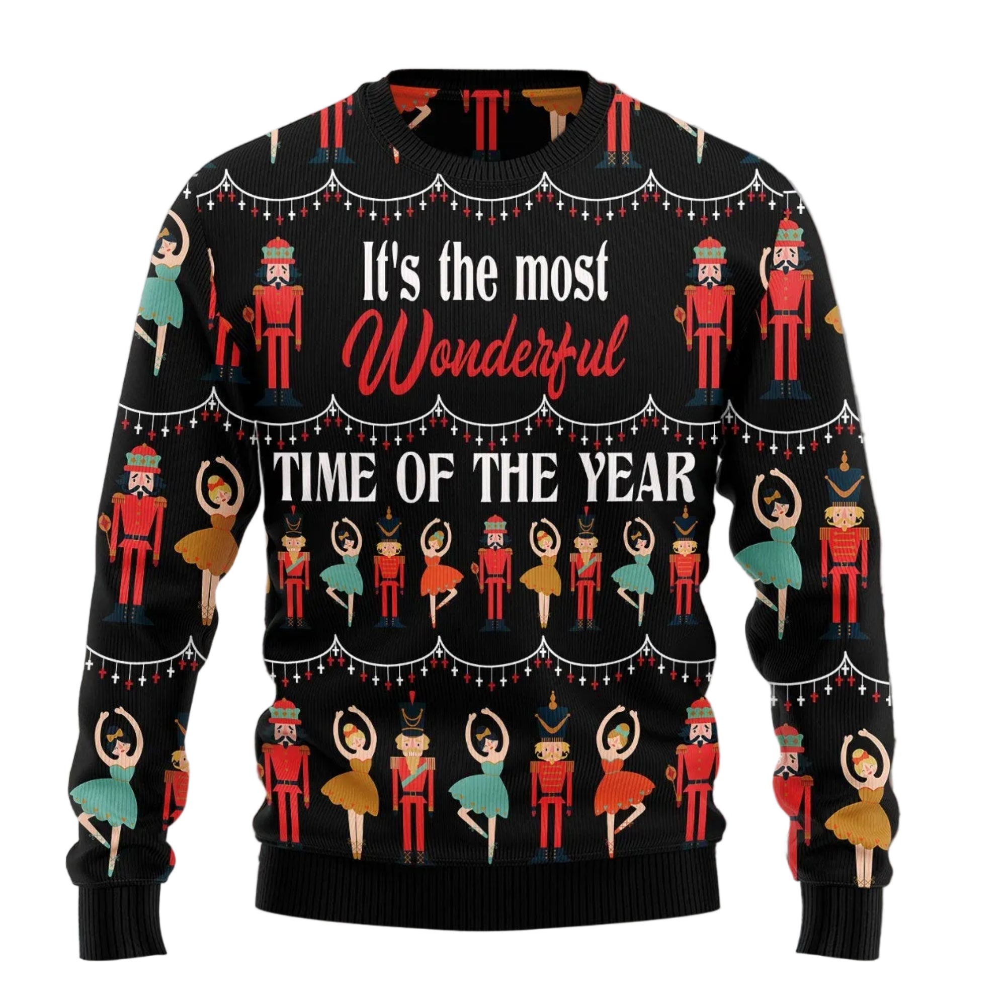 Nutcracker Ballet Ugly Christmas Sweater, Dance Lover Holiday Party Outfit and Christmas Gift for Ballet Fans