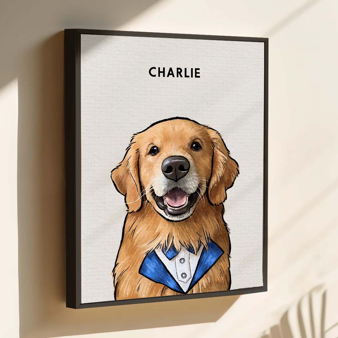 Pet Portrait Framed Canvas