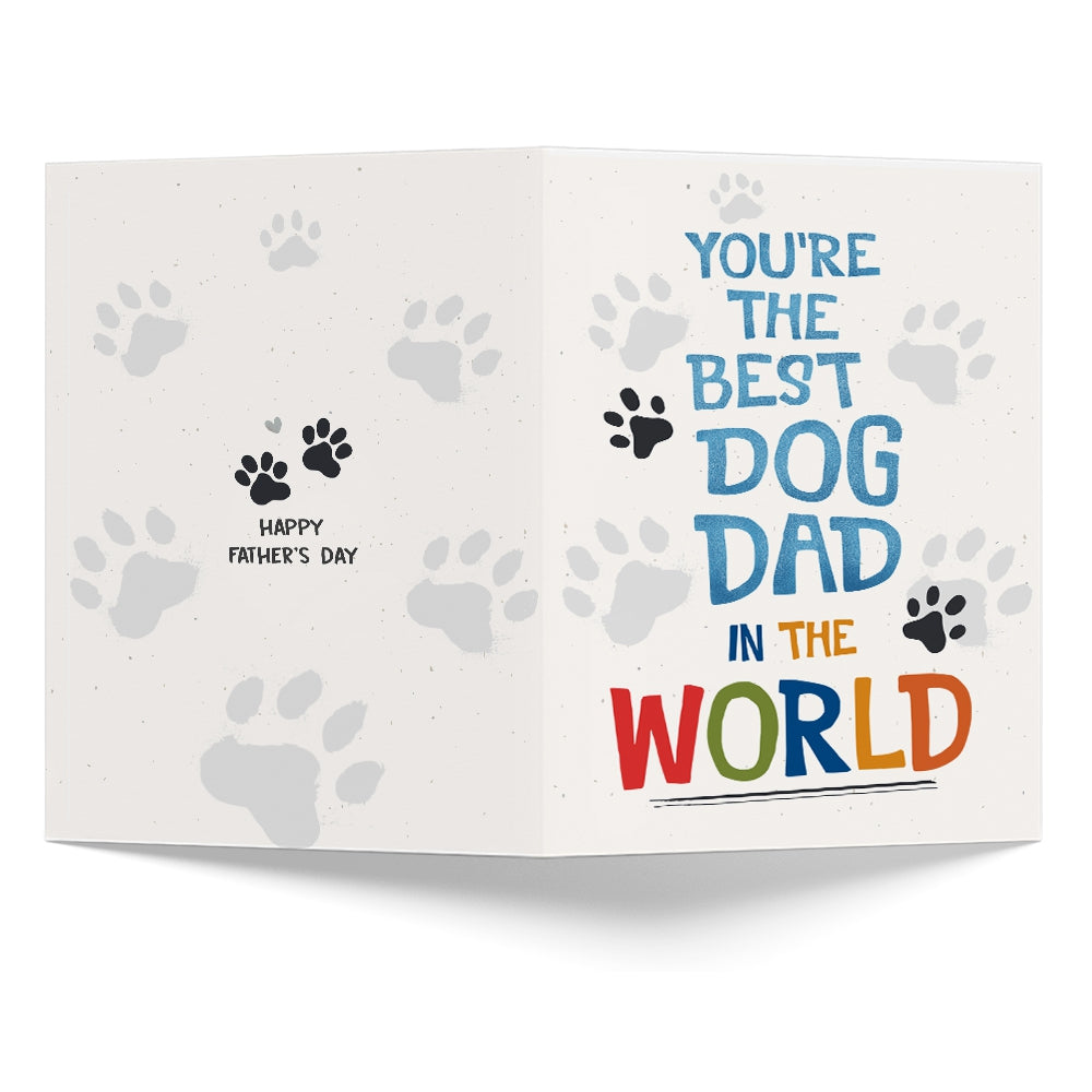 Personalized Dad Folded Greeting Card - You&#39;re The Best Dog Dad In The World - Thanks For Being My Dad