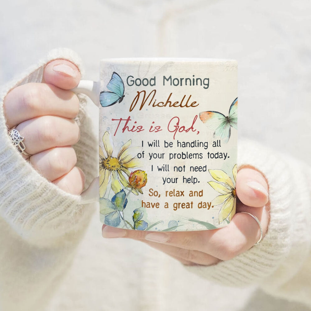 Personalized Christian Edge to Edge Coffee Mugs For Women - Bible Verse Mug - Religious Tea Cup - Inspirational Mug For Mom Grandma Aunt Sister Wife Friends Coworkers - This Is God