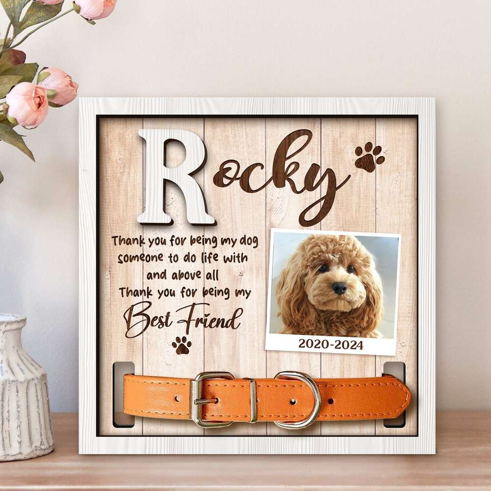 Thank You For Being My Best Friend Pet Collar Frame