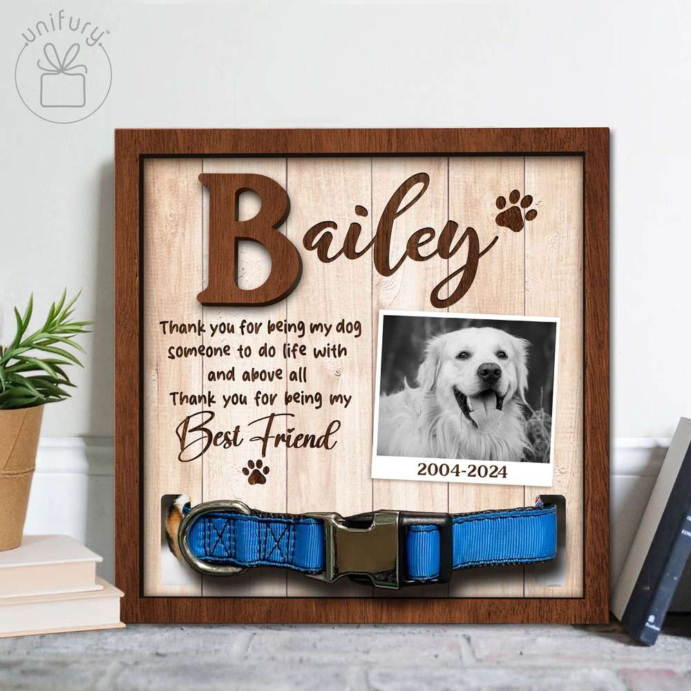 Thank You For Being My Best Friend Pet Collar Frame