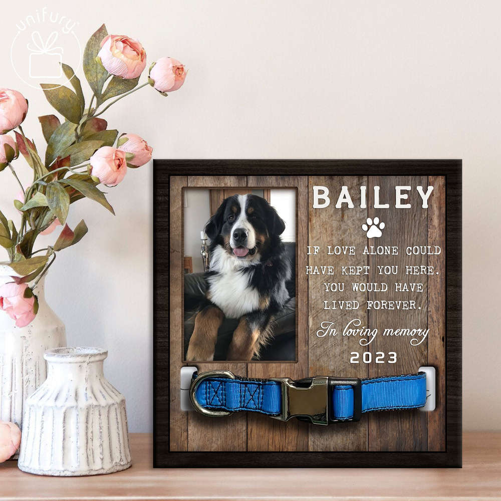 Woodsy Decor Pet Memorial Photo Frame Memory of Picture in