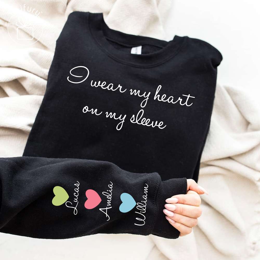 I Wear My Heart On My Sleeve Printed Art Standard Sweatshirt