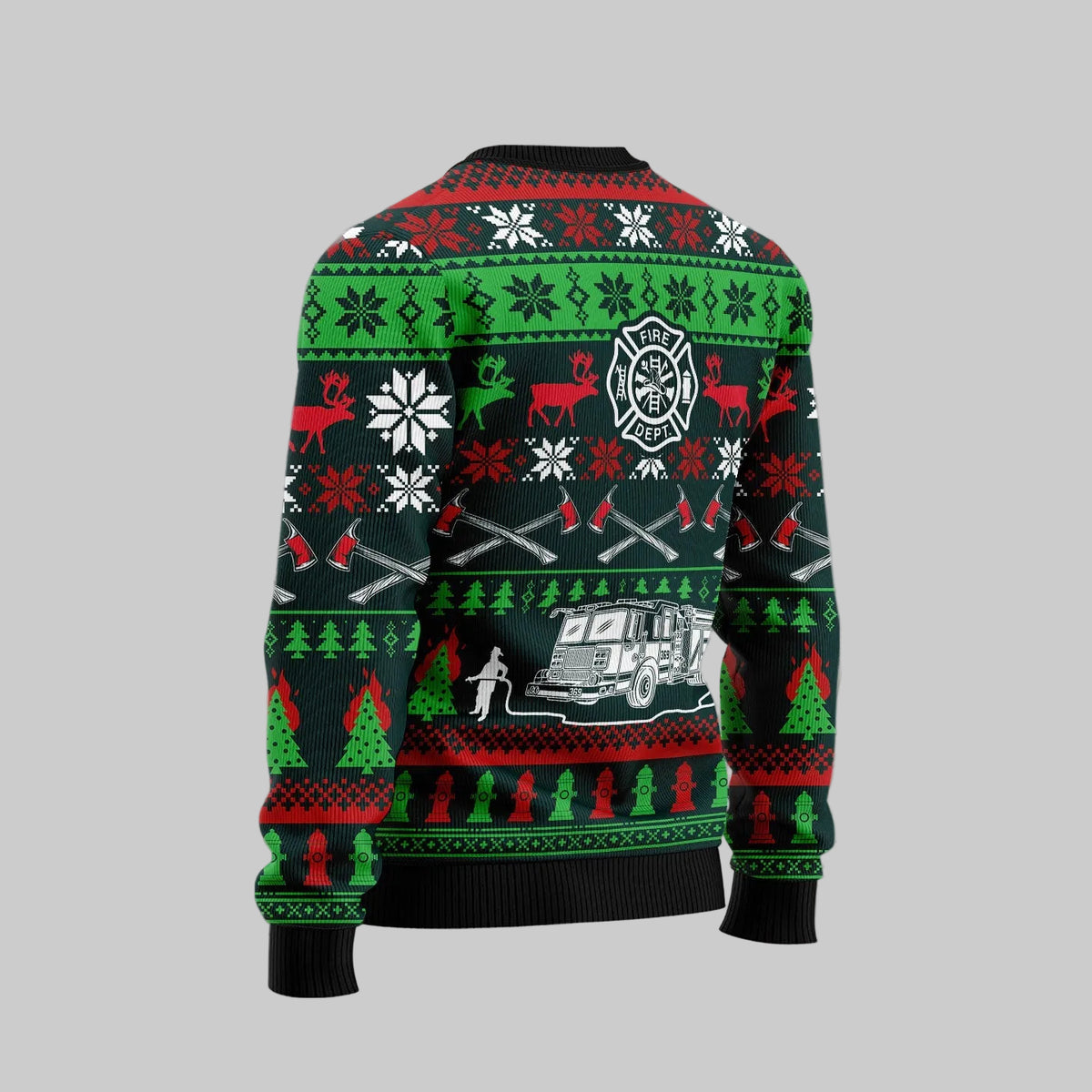 Awesome Firefighter Ugly Christmas Sweater for Men and Women, Funny Holiday Party Outfit, Festive Christmas Gift