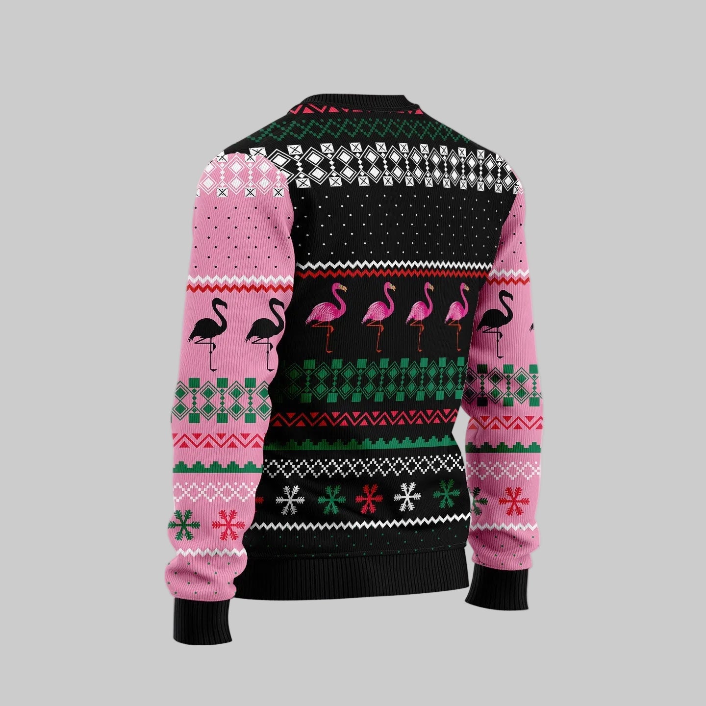 Candy Cane Flamingo Ugly Christmas Sweater, Funny Flamingo Christmas Sweater for Women, Tropical Holiday Gift for Christmas Lovers