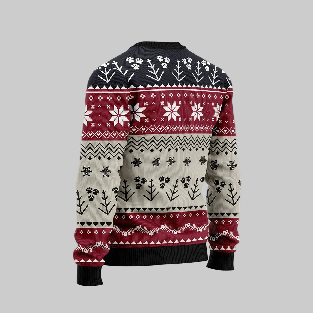 Christmas Cat What Sweater - Funny Ugly Christmas Sweater for Men and Women, Unisex Holiday Party Outfit