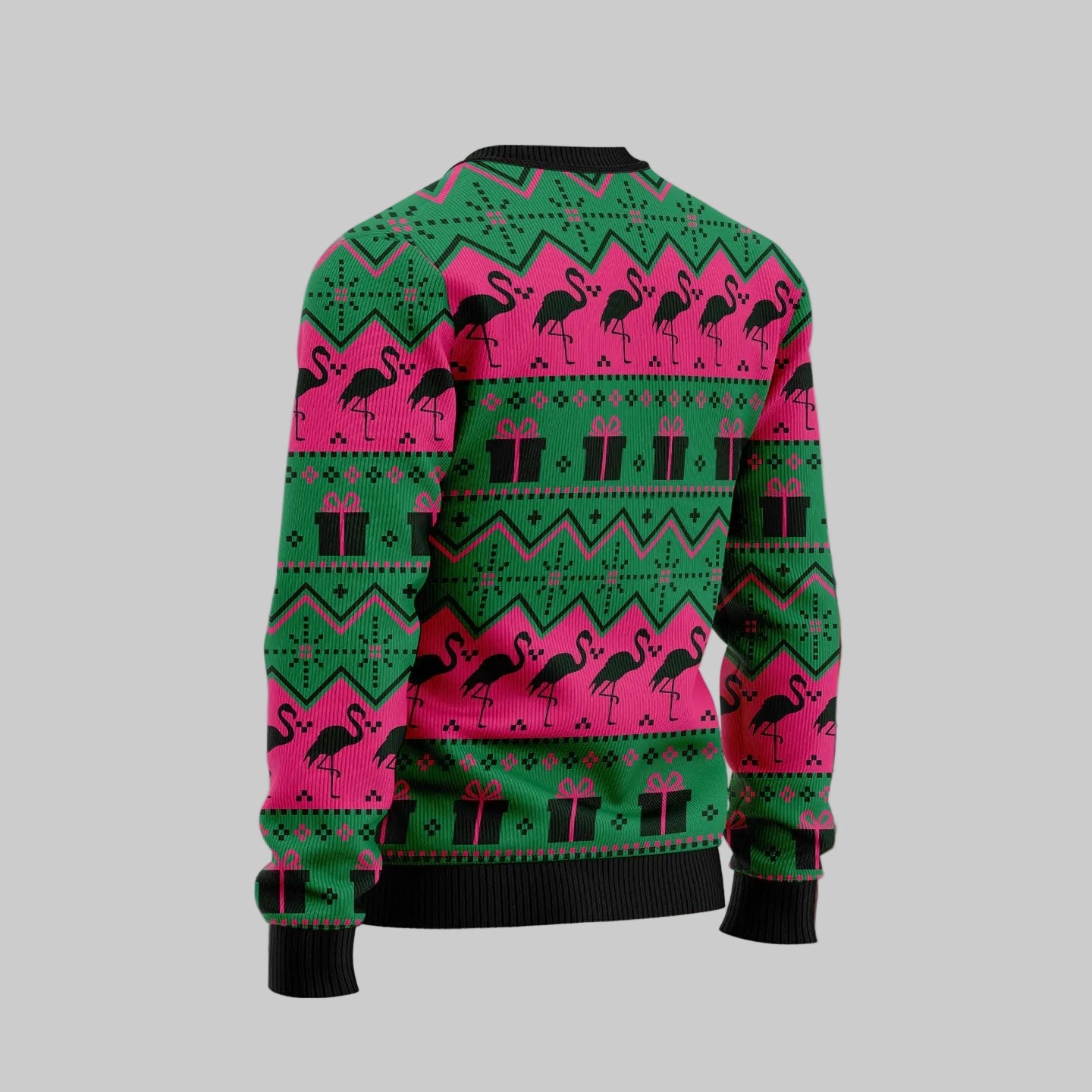 Merry Flockin' Christmas Flamingo Ugly Christmas Sweater for Men Women, Funny Holiday Party Outfit, Festive Xmas Gift