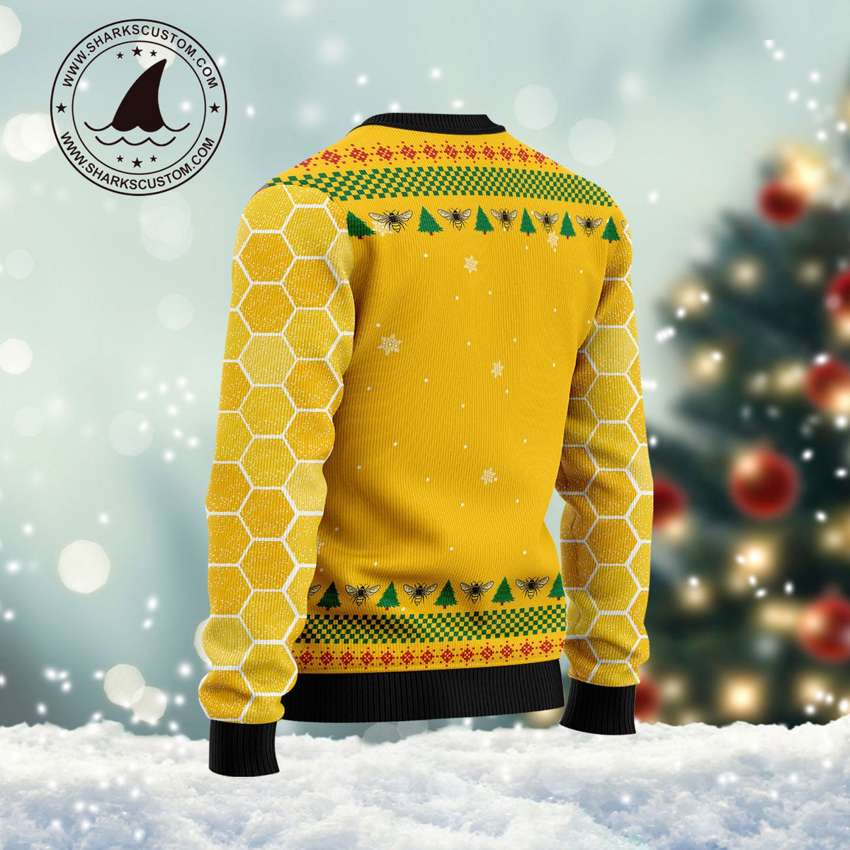 Oh Christmas Bee Ugly Christmas Sweater, Bee Christmas Sweater, Beekeeper Holiday Gift for Men and Women