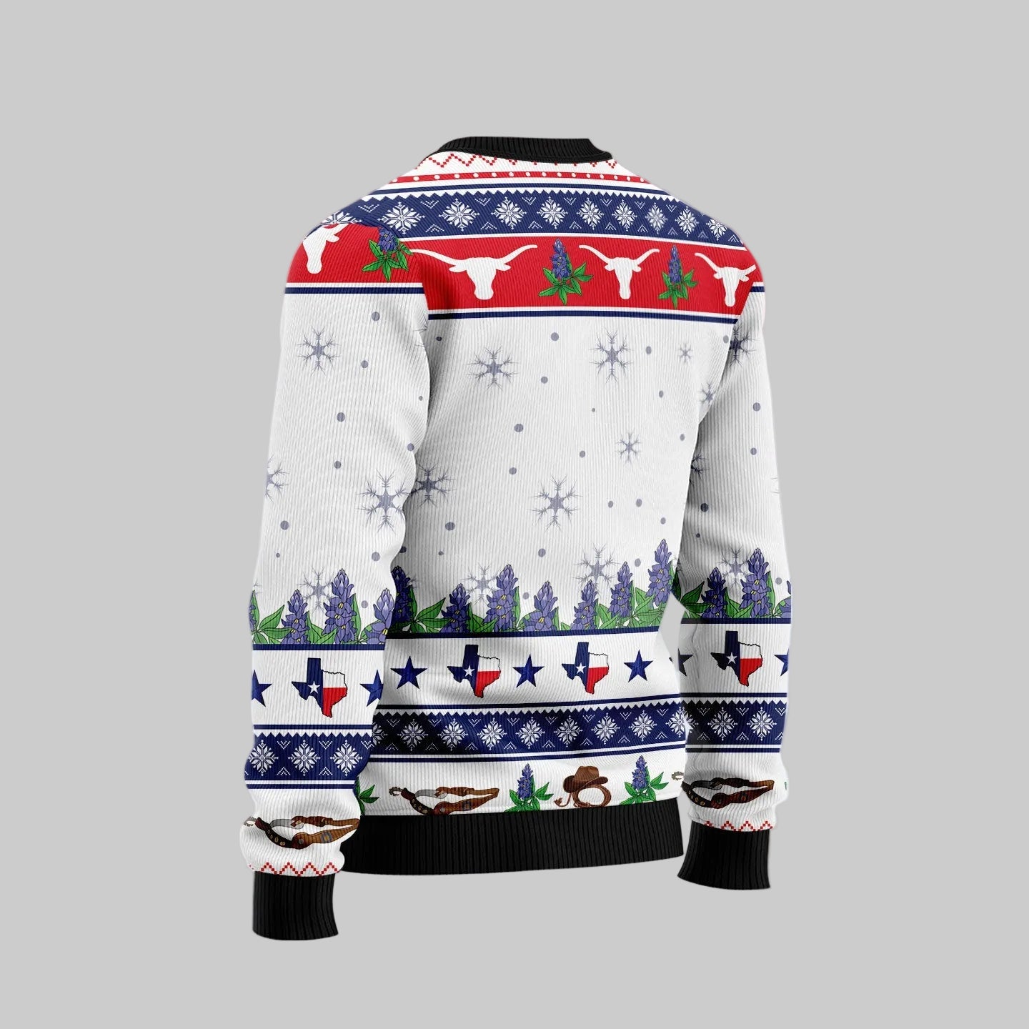 Texas Our Texas Bluebonnet Ugly Christmas Sweater for Men and Women, Funny Holiday Party Outfit, Festive Christmas Gift