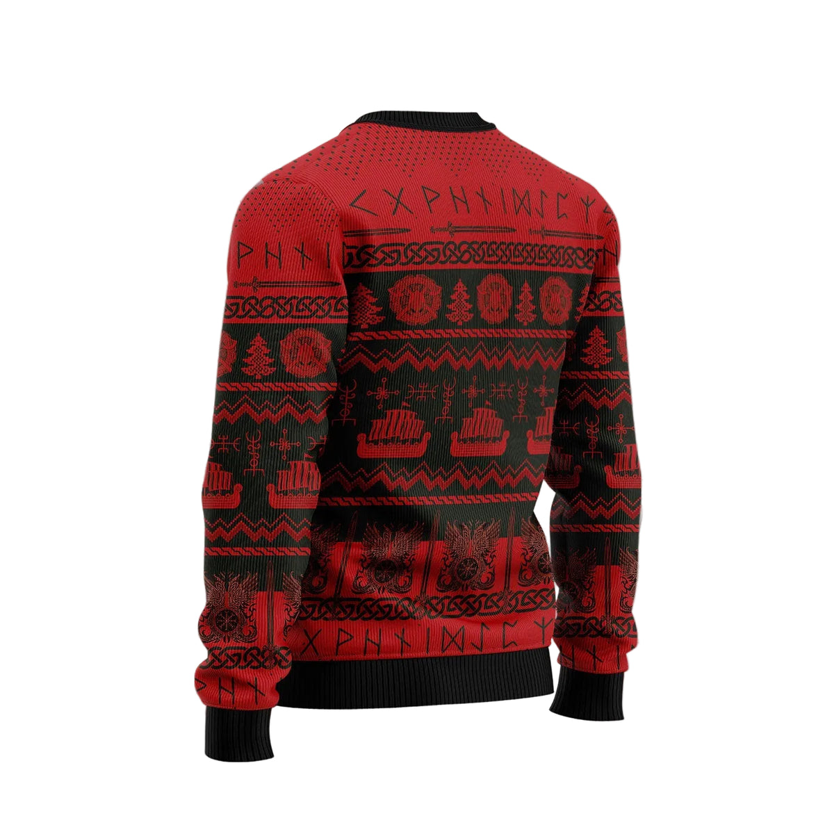 Viking Vegvisir Ugly Christmas Sweater, Norse Compass Symbol Pullover for Viking Fans, Fun Xmas Party Clothing