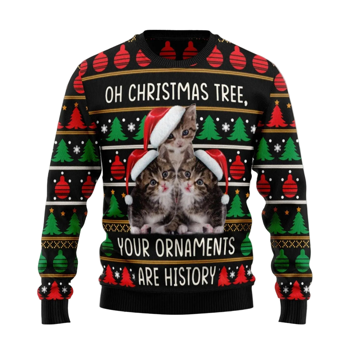 Awesome Cat Ugly Christmas Sweater, Awesome Bengal Cat Holiday Design, Holiday Party Outfit for Men and Women