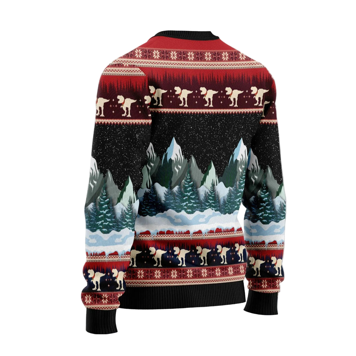 T-Rex Santa Claus Ugly Christmas Sweater, Unisex Xmas Party Outfit, Fun Holiday Gift for Dinosaur and T-Rex Fans