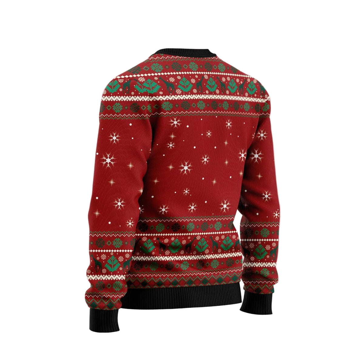 Giraffe Makes Me Happy Ugly Christmas Sweater, Happy Giraffe Holiday Print, Seasonal Gift for Giraffe Lovers