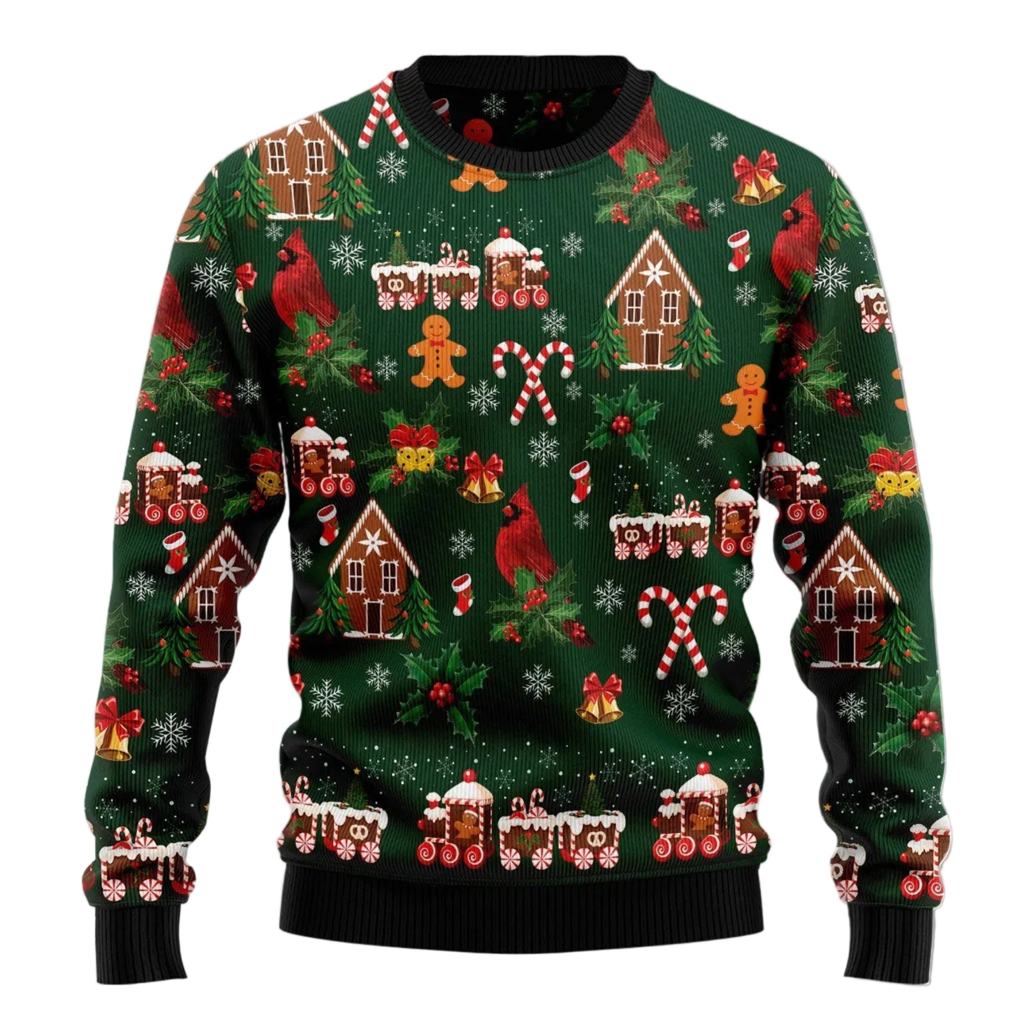 Love Cardinal Christmas Ugly Christmas Sweater, Cardinal Bird Holiday Pullover, Christmas Gatherings and Parties