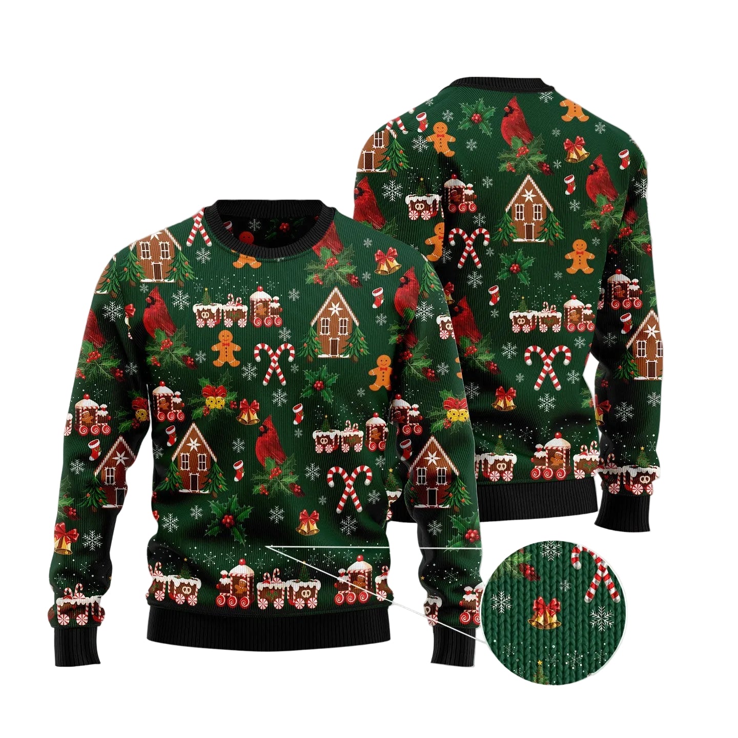 Love Cardinal Christmas Ugly Christmas Sweater, Cardinal Bird Holiday Pullover, Christmas Gatherings and Parties