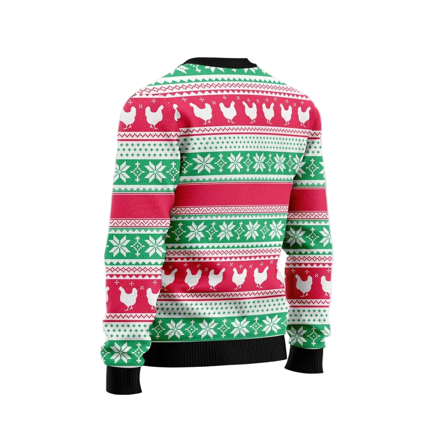 Merry Chickmas Ugly Christmas Sweater, Funny Festive Chicken Holiday Pullover for Chicken Keepers and Farm Animal Fans