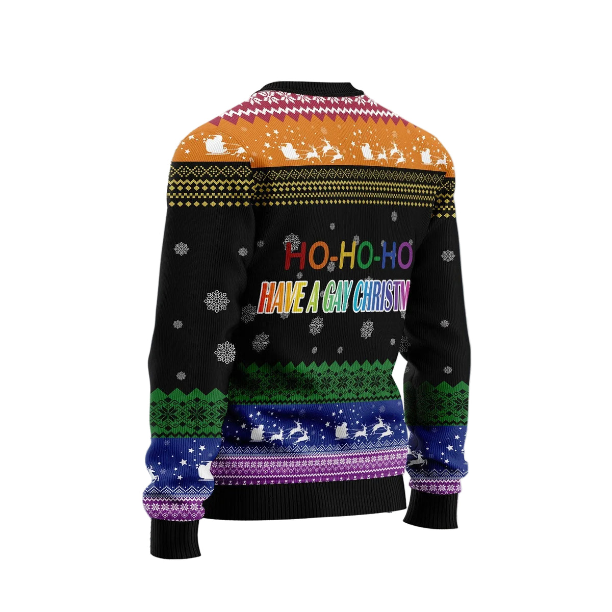 Rainbow Unicorn Pride Ugly Christmas Sweater, Pride Unicorn Holiday Print, Seasonal Gift for Unicorn and Pride Fans