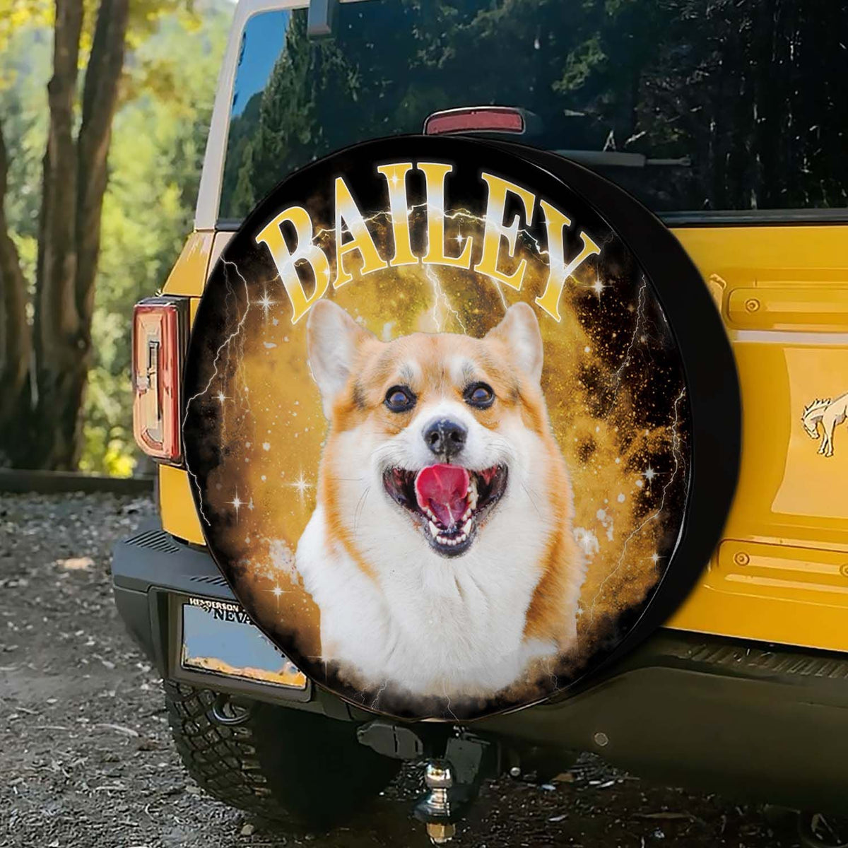 Custom Pet Photo Bootleg 90&#39;s Retro Spare Tire Cover
