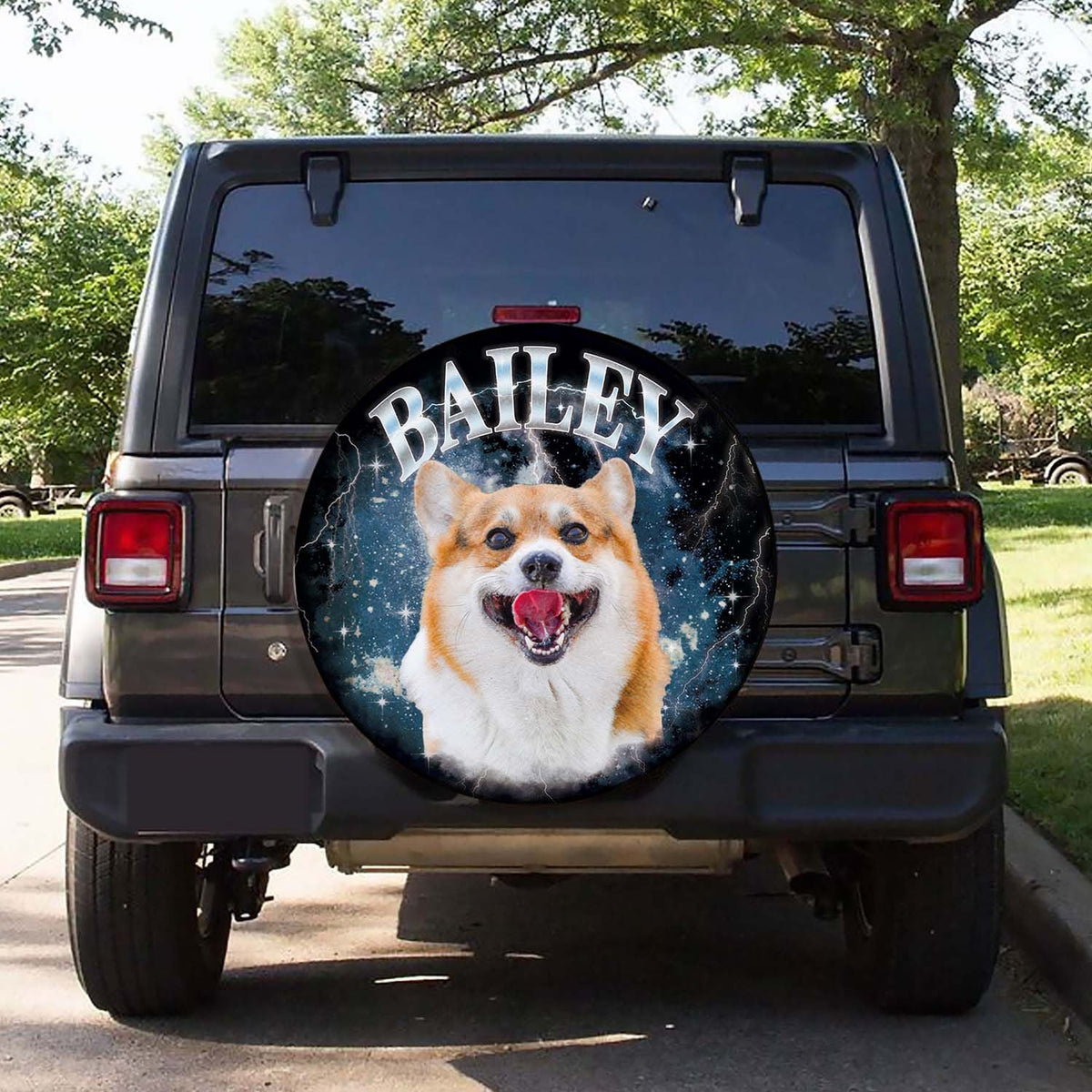 Custom Pet Photo Bootleg 90&#39;s Retro Spare Tire Cover