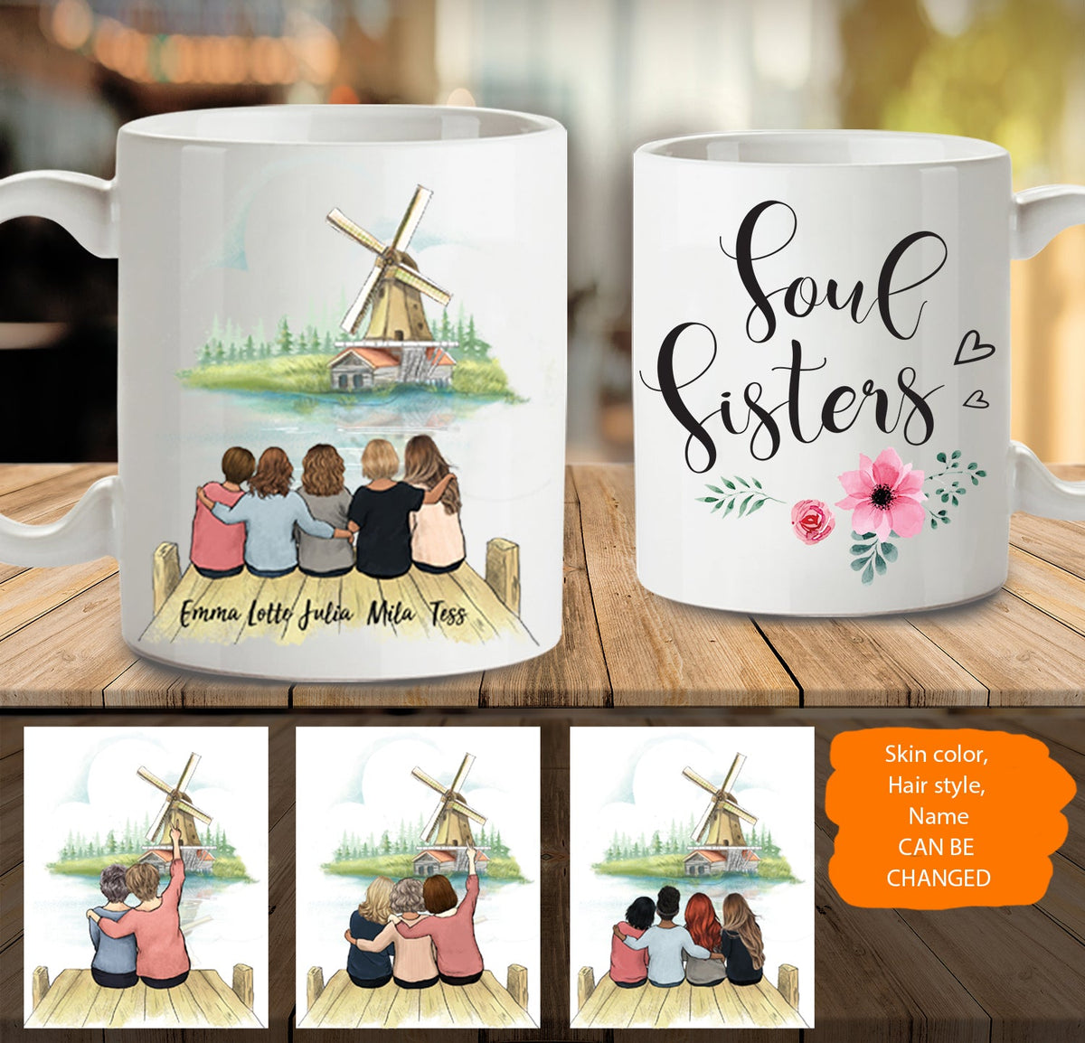Personalized Best Friend Coffee Mug - Windmill