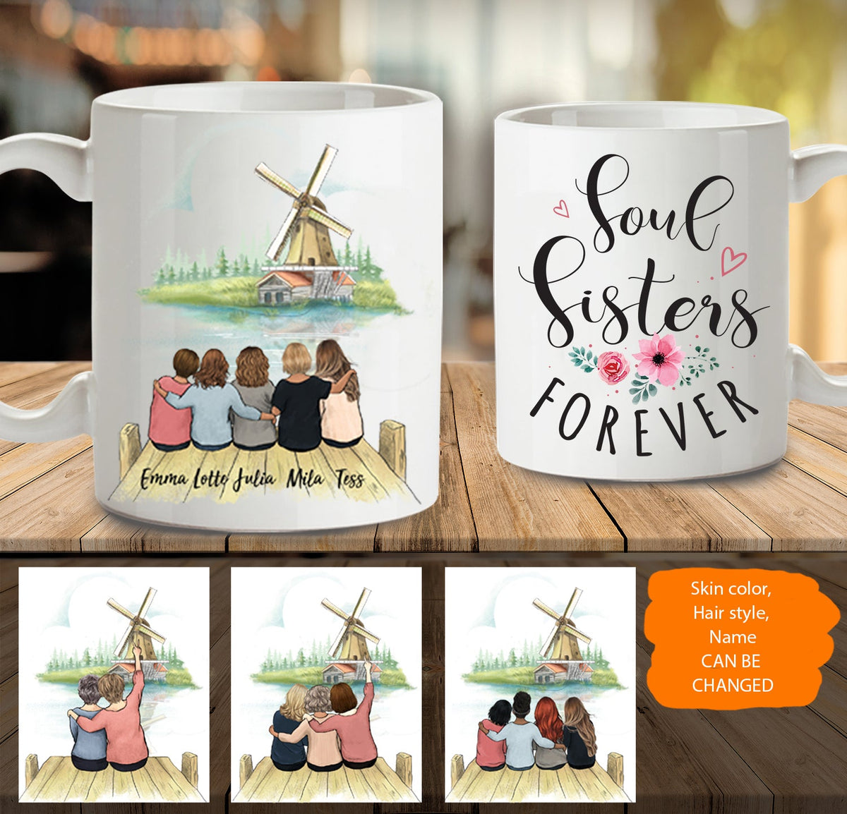 Personalized Best Friend Coffee Mug - Windmill
