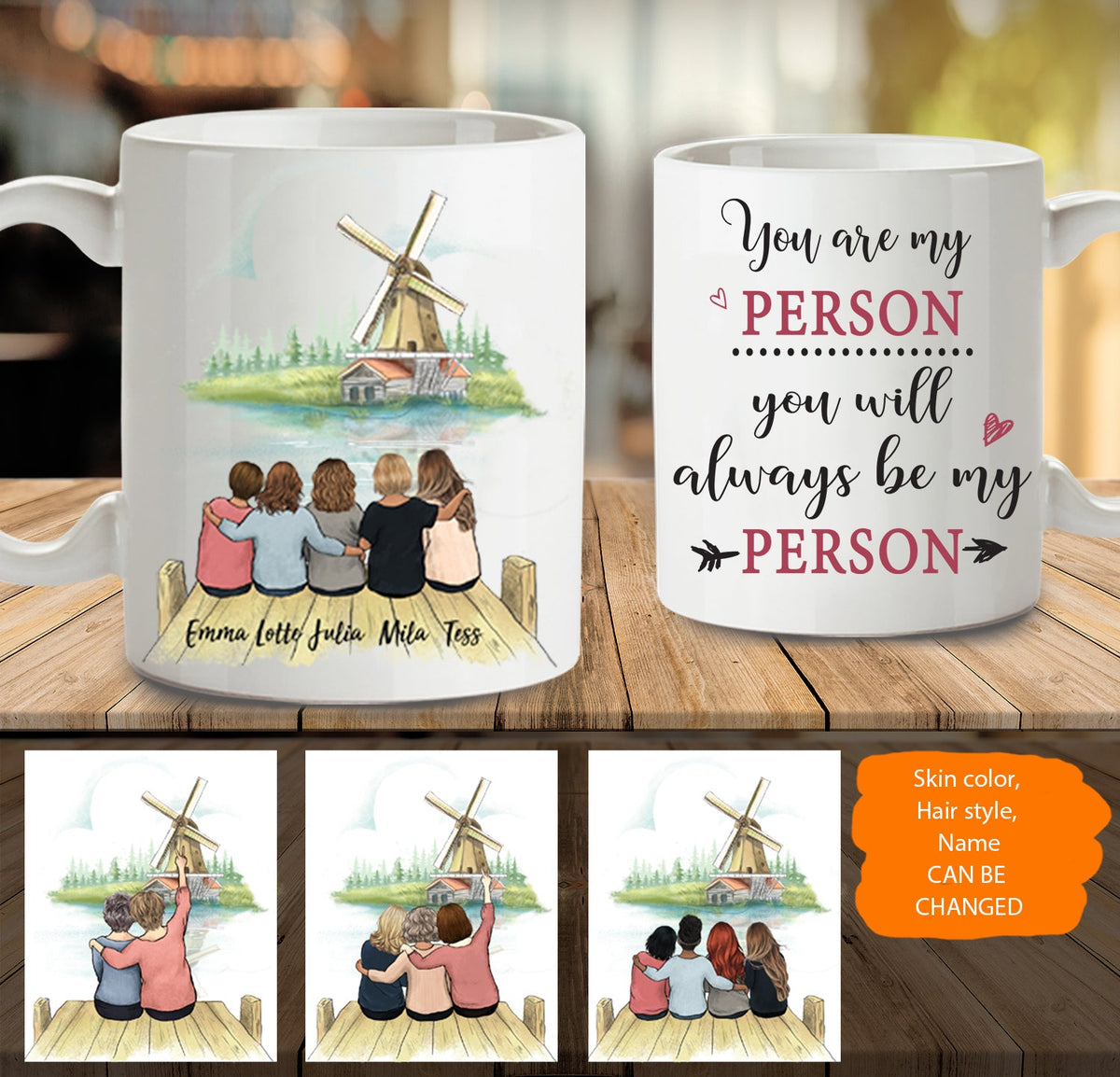 Personalized Best Friend Coffee Mug - Windmill