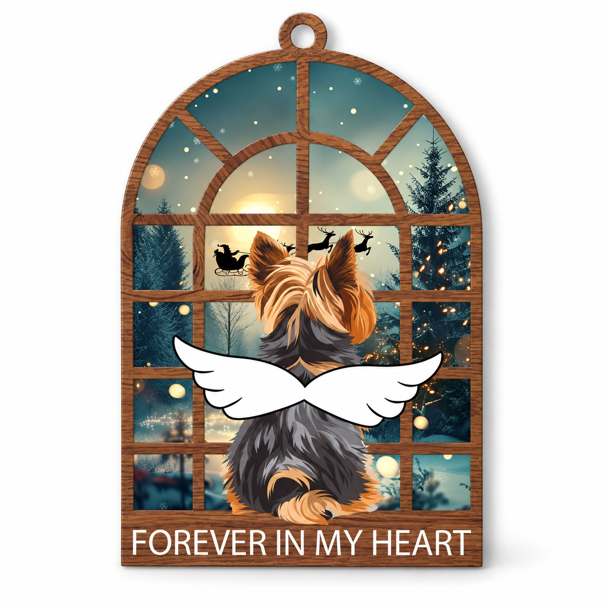 Yorkshire Terrier Christmas Ornament, Angel Memorial Keepsake for Yorkie Owners, Pet Lover Holiday Tree Decor