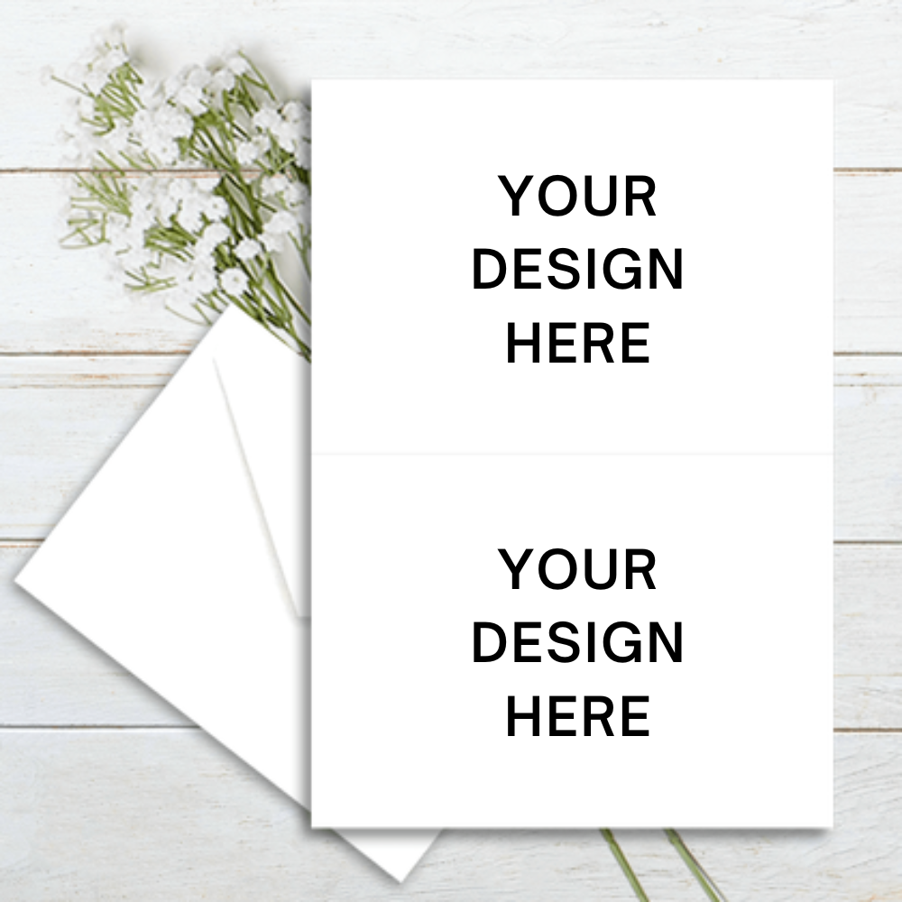 Your Design Here Folded Greeting Card With Your Personal Custom Design