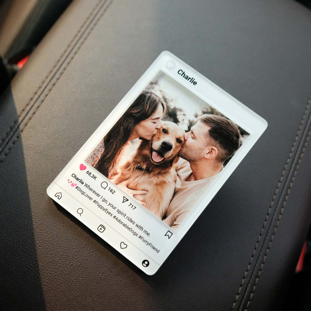 Social Media Custom Photo Car Visor Clip