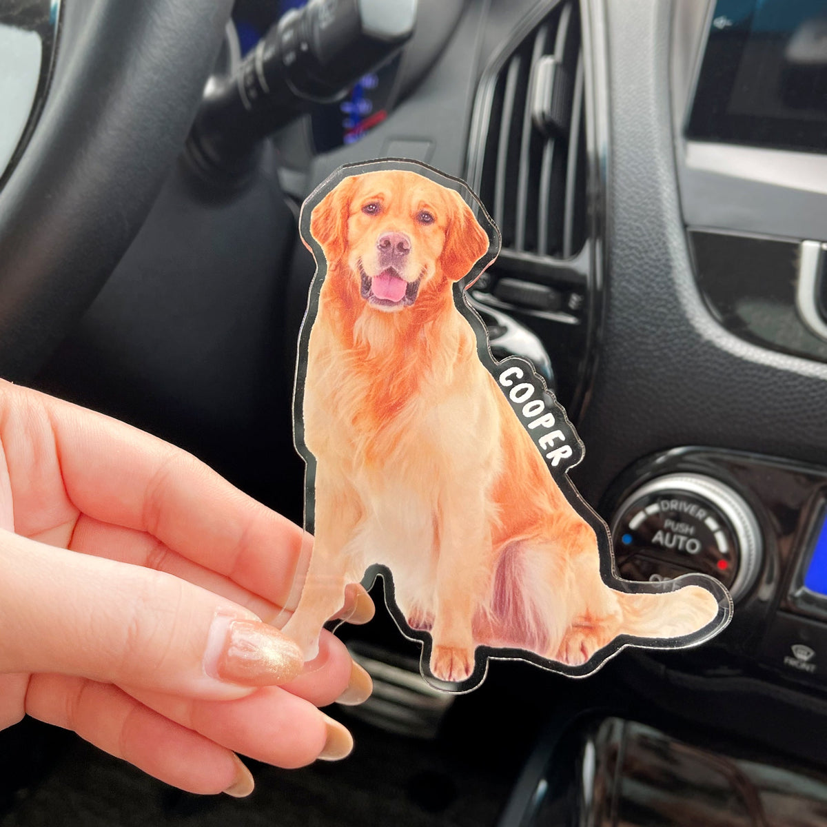 Custom Pet Photo Car Visor Clip