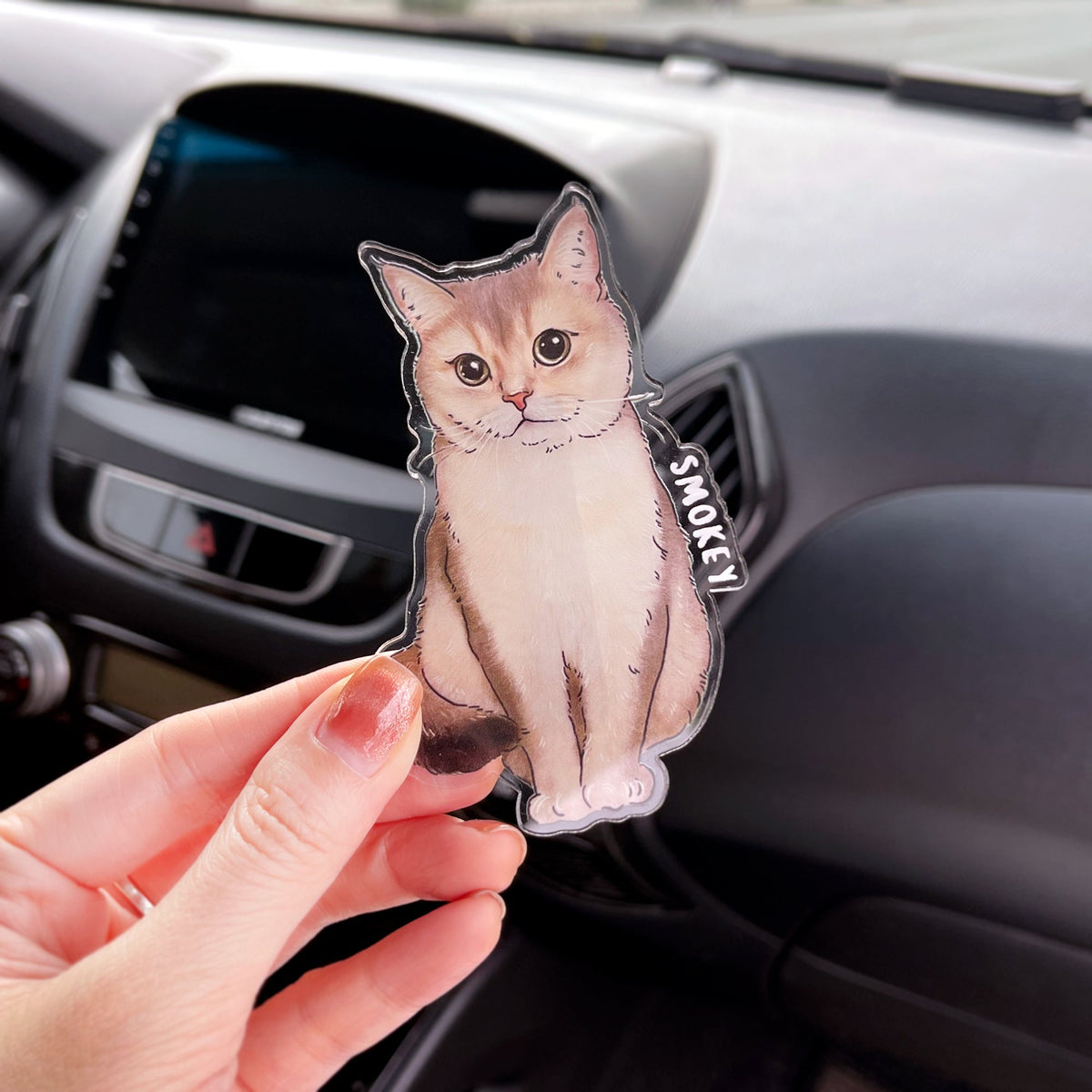 Custom Photo Drawing Car Visor Clip