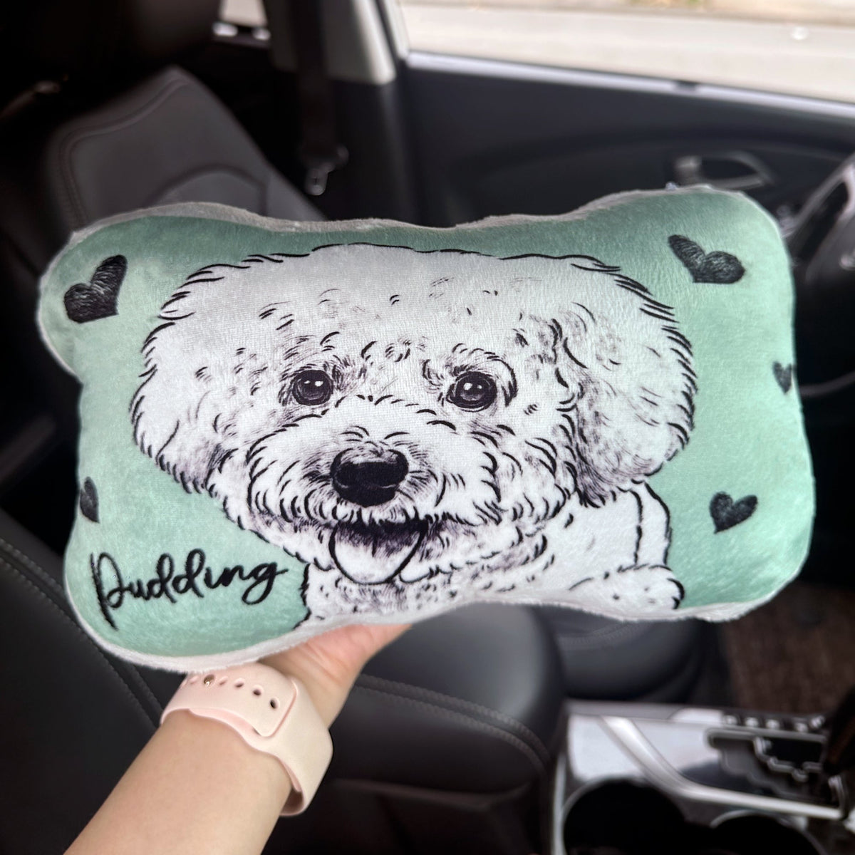 Pet Drawing Car Neck Pillow