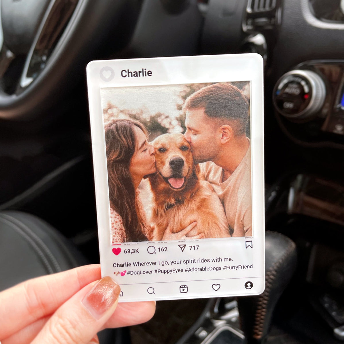 Social Media Custom Photo Car Visor Clip