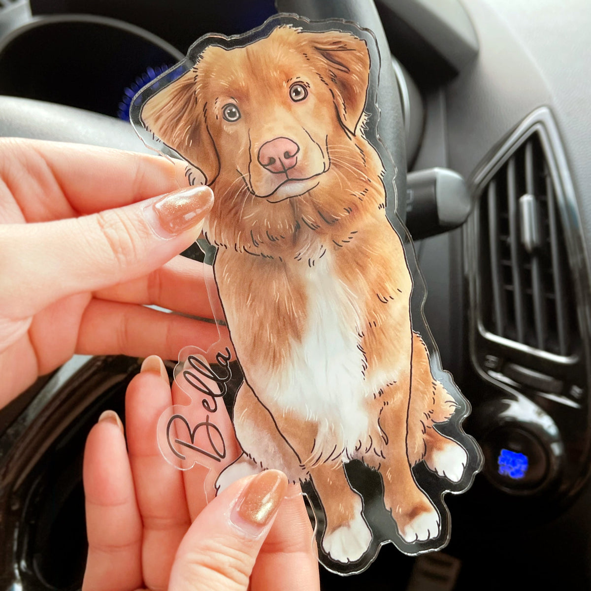 Custom Photo Drawing Car Visor Clip